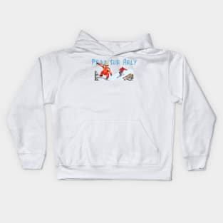 Skiing and snowboarding in Praz sur Arly Kids Hoodie